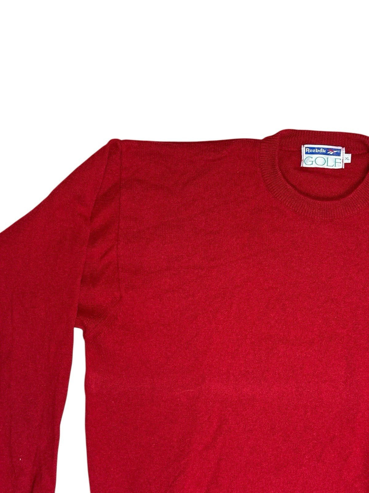 Reebok Red Retro Wool Golf Jumper XL