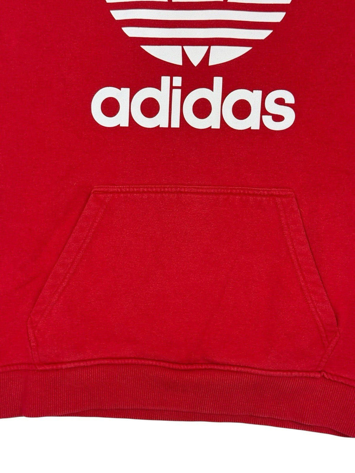 Adidas Red Trefoil Retro Hoodie Large