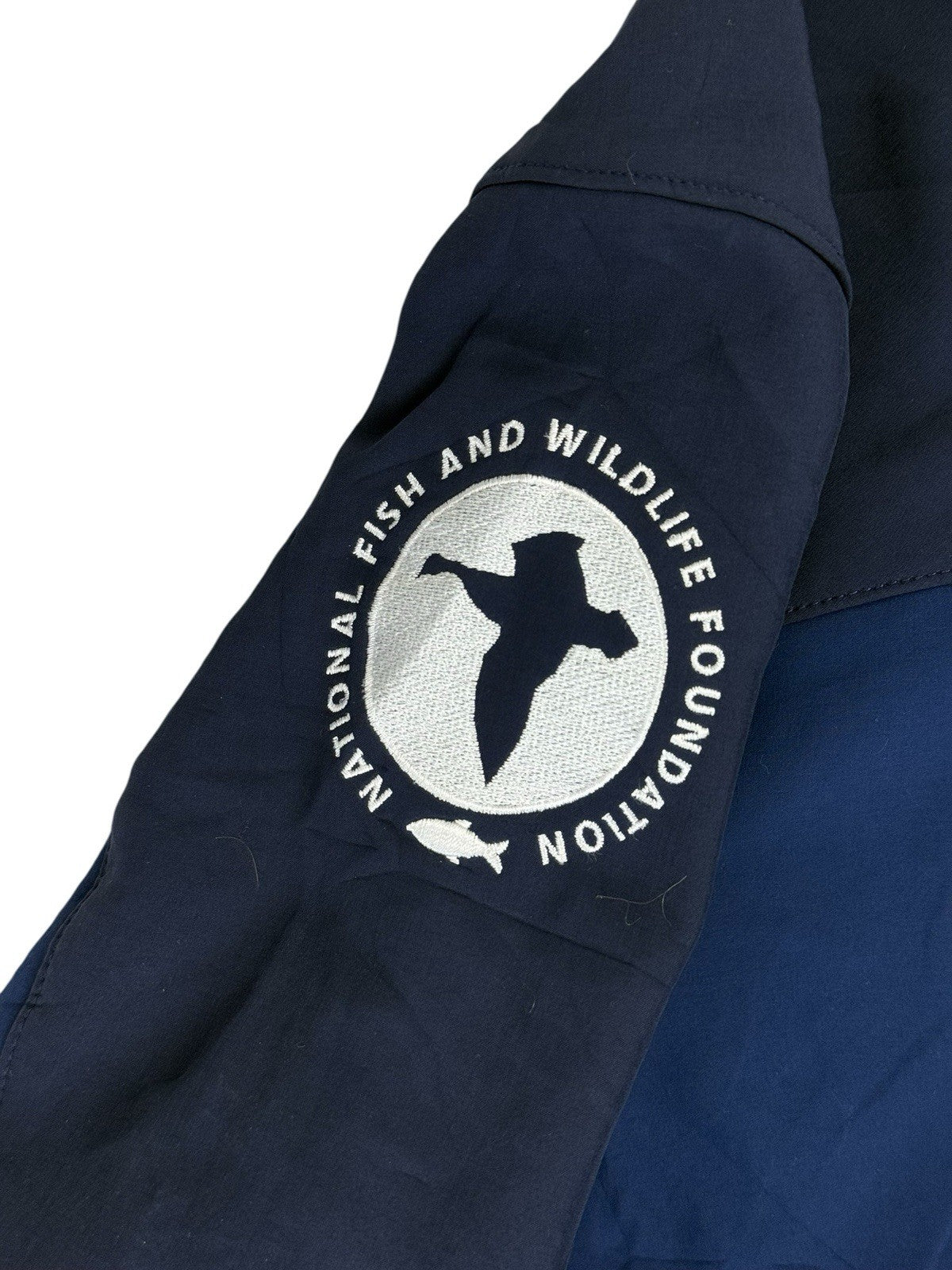 LL Bean Blue Softshell Fleece Jacket Medium