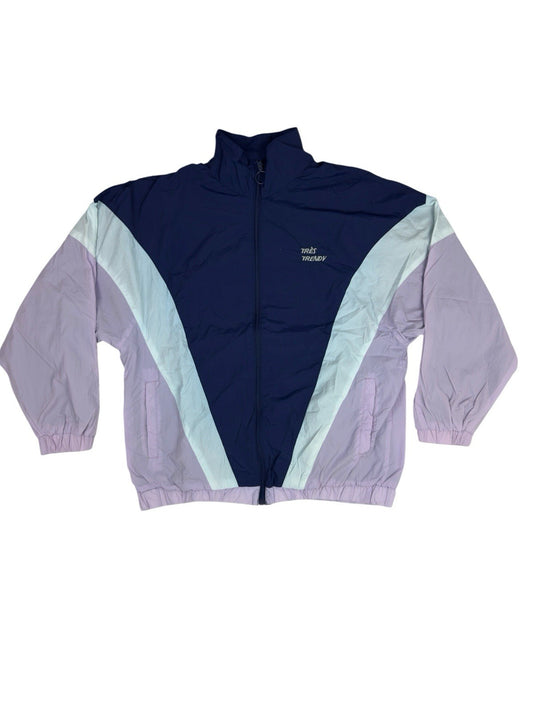 Pull and Bear Blue Zip Track Jacket Medium