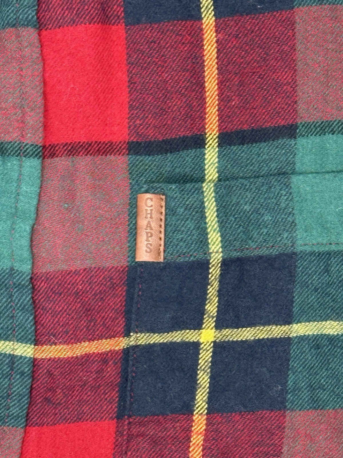 Chaps Multi Brushed Flannel Plaid Shirt Medium