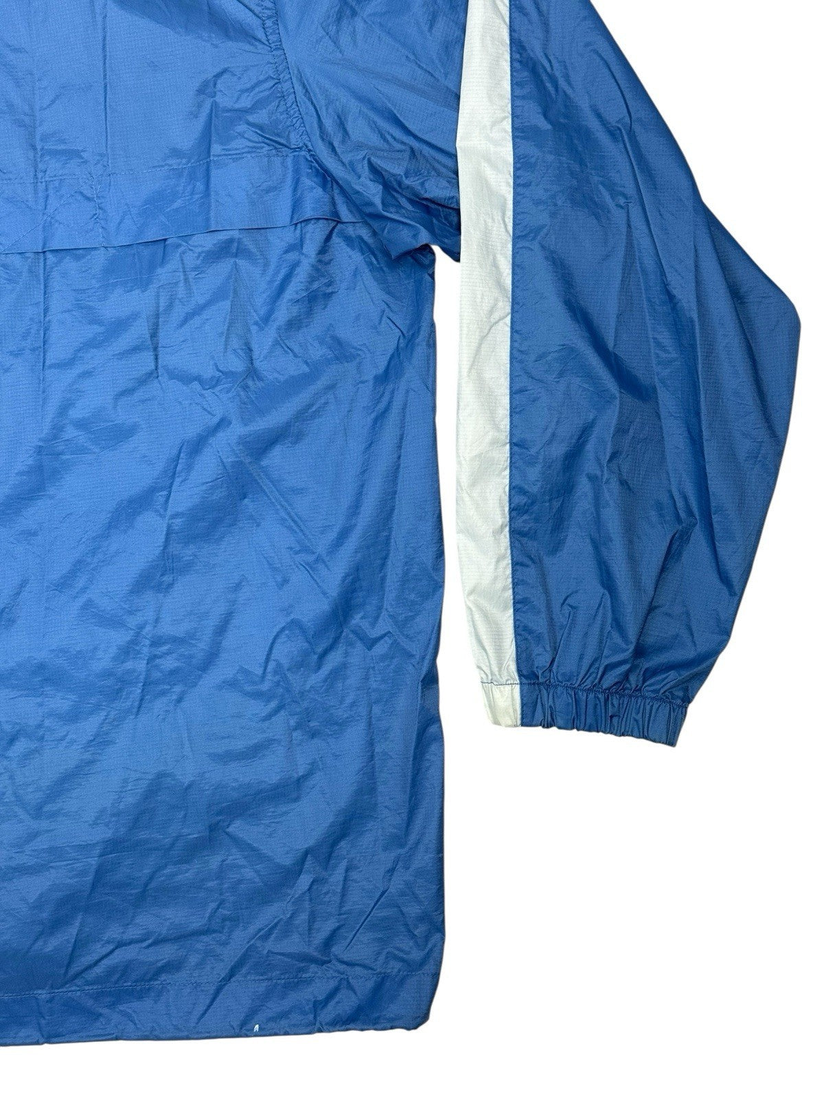 Chaps Blue Retro Nylon Zip Hooded Jacket Large