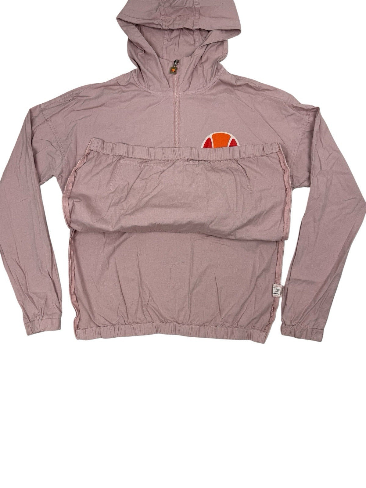 Ellesse Pink Half Zip Printed Poncho Hoodie Size 8