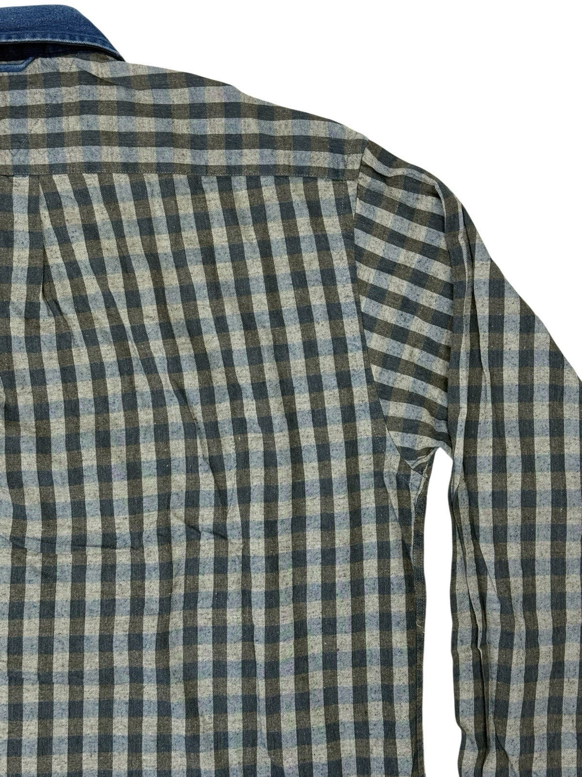 Tommy Hilfiger Blue Check Retro Collared Shirt Large