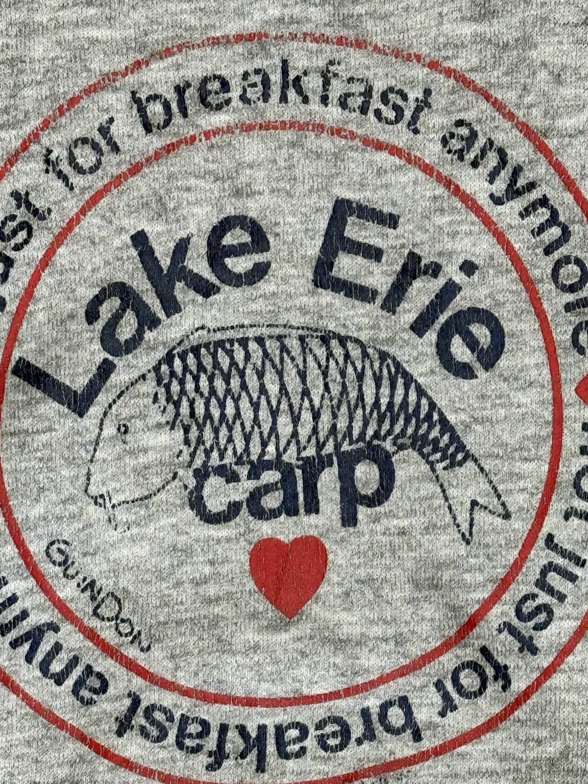 Lake Erie Vintage Funny Print Grey Jumper XL