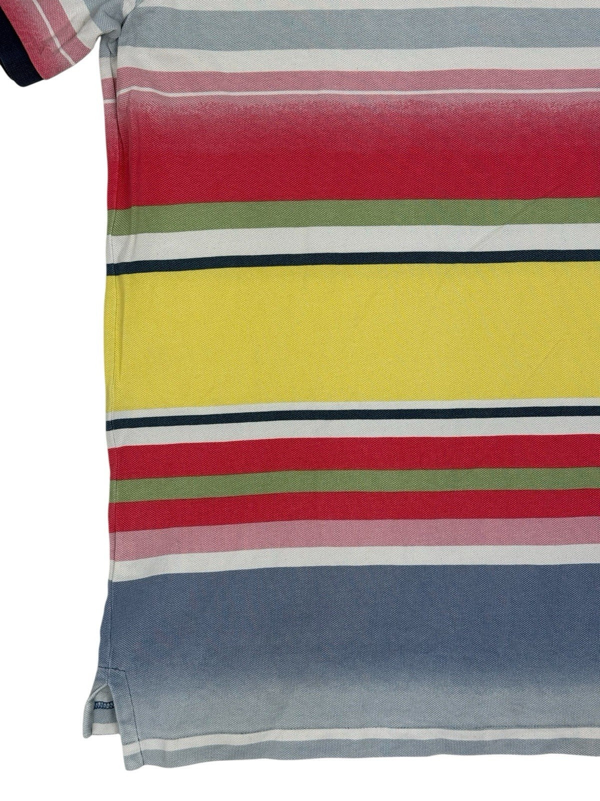 Polo Ralph Lauren Multicoloured Striped Classic Fit Polo Top Size Large