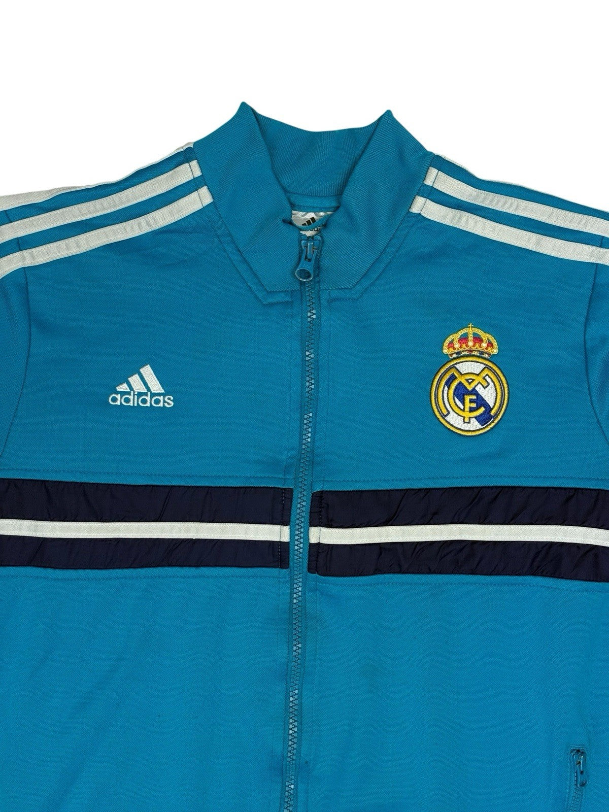 Adidas Real Madrid FC Blue Zip Track Jacket Youth XL (Age 15-16)