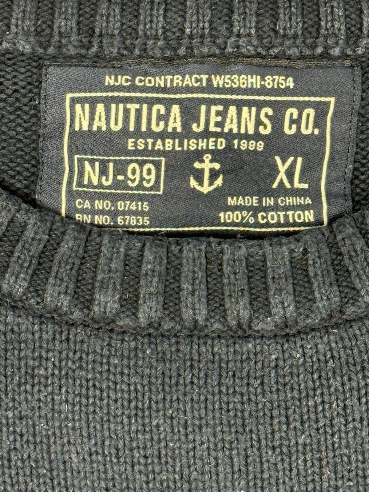 Nautica Retro Blue Striped Cotton Jumper XL