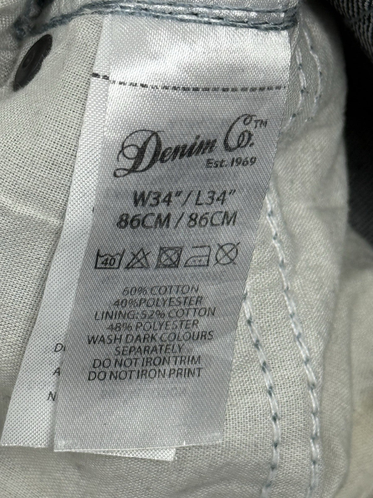 Denim Co Black Bootcut Jeans 34W 34L