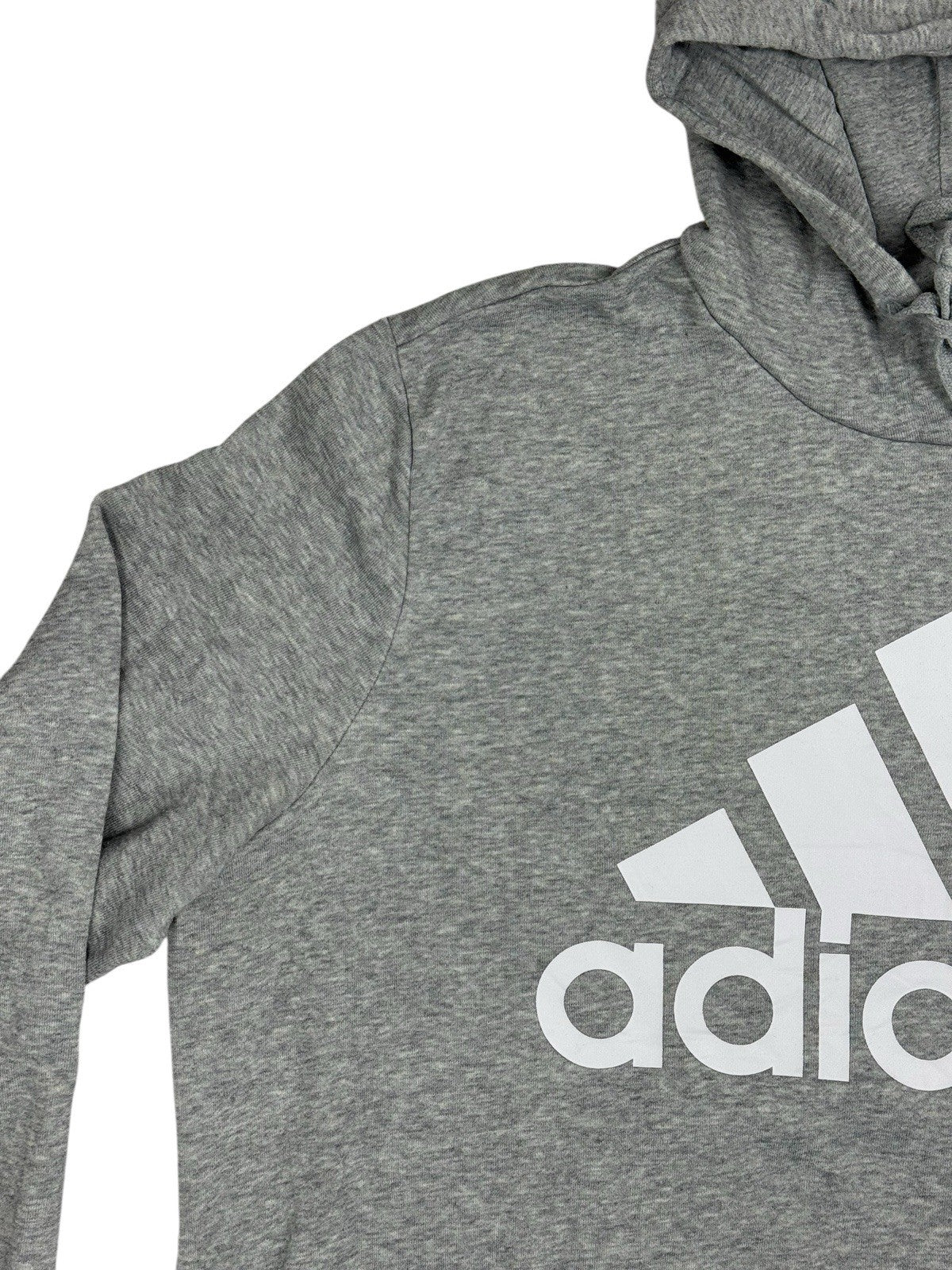 Adidas Grey Spellout Logo Hoodie 2XL