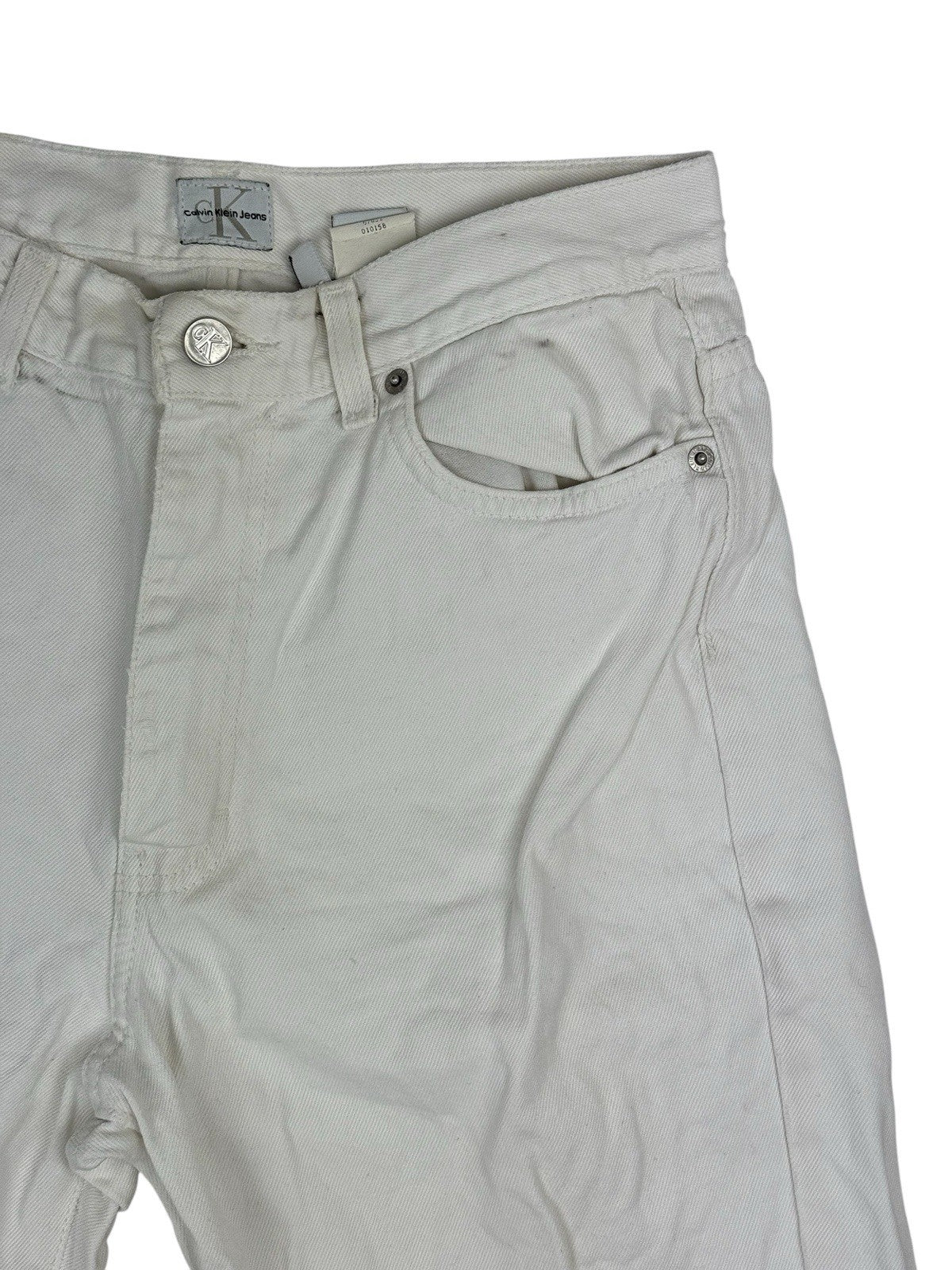 Calvin Klein White Cut Off Jean Shorts Size 10 (28W)