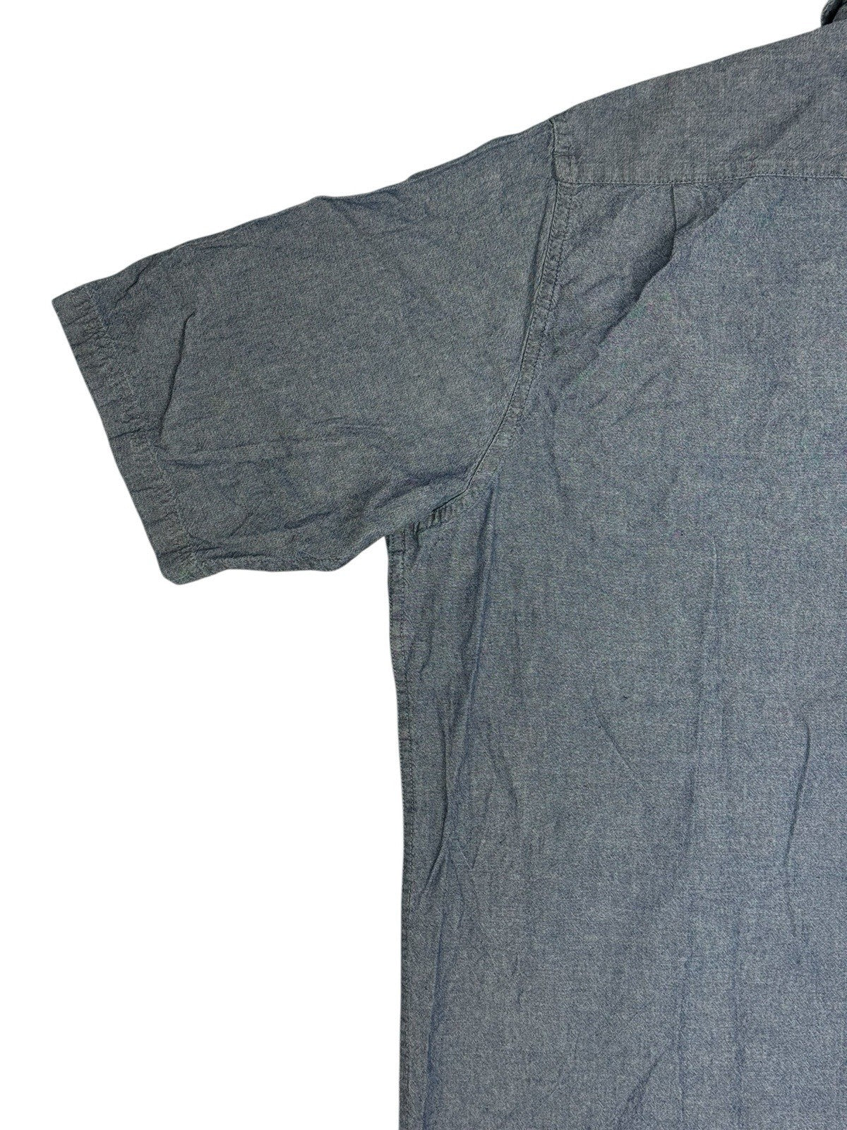Wrangler Blue Cotton Collared Short Sleeve Shirt 2XL