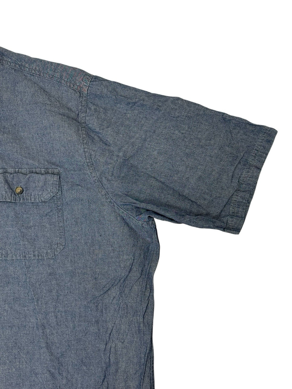 Wrangler Blue Cotton Collared Short Sleeve Shirt 2XL