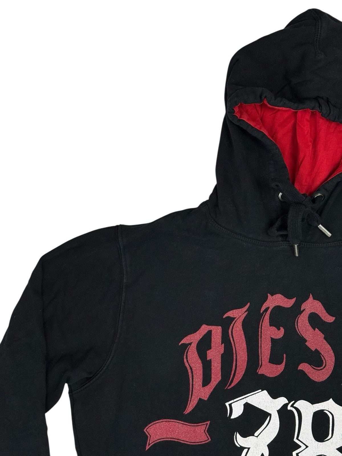 Diesel Black Print Logo Hoodie Small