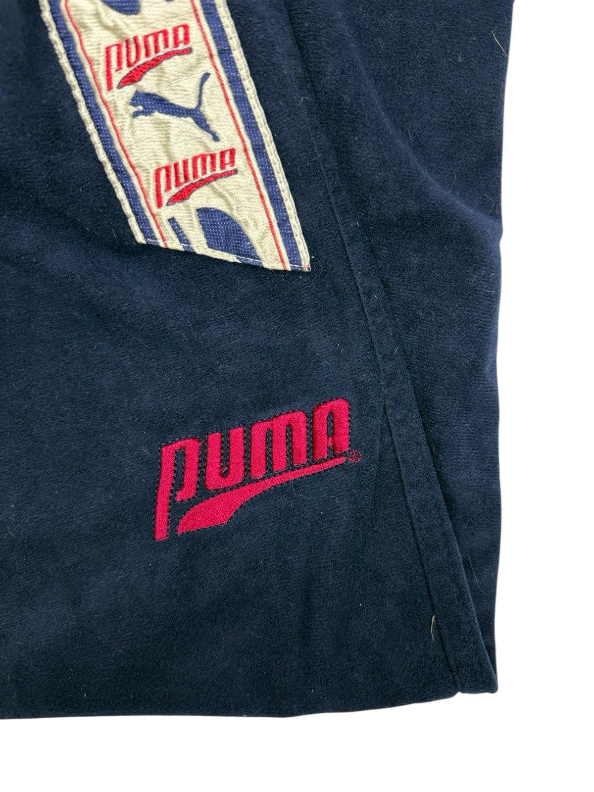 Puma Vintage Blue Velour Tracksuit Bottoms Medium