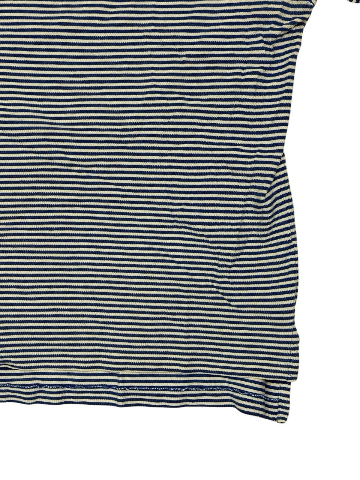 Polo Ralph Lauren Blue White Striped Polo Top Large