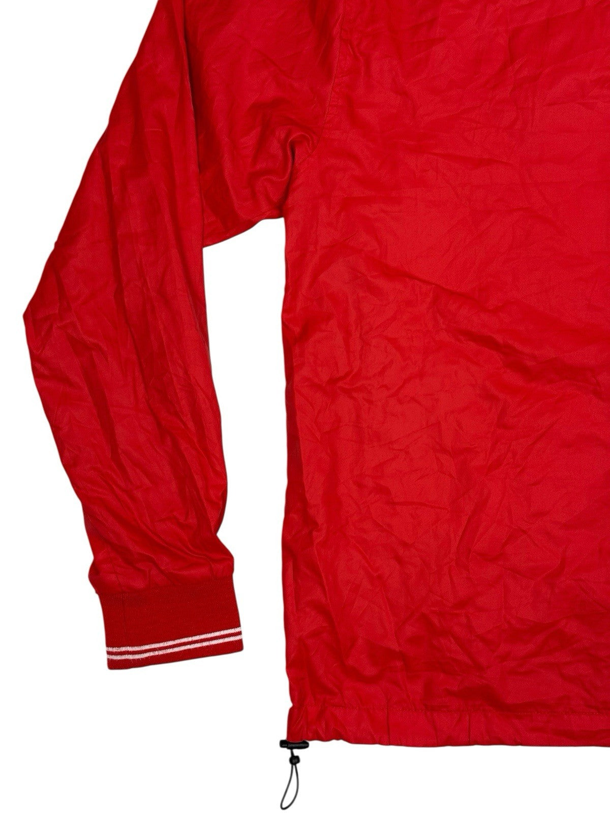DC Red Hooded Zip Rain Jacket Small
