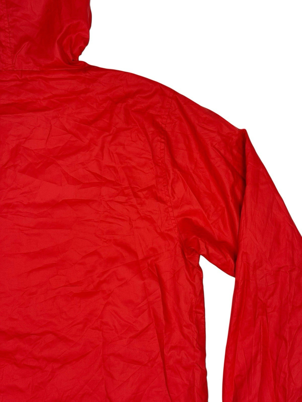 DC Red Hooded Zip Rain Jacket Small