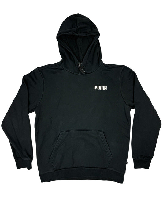 Puma Black Printed Logo Hoodie Medium