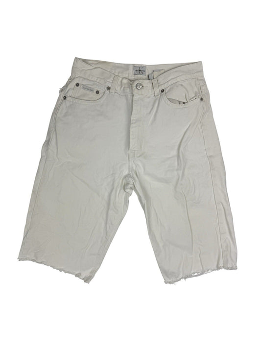 Calvin Klein White Cut Off Jean Shorts Size 10 (28W)
