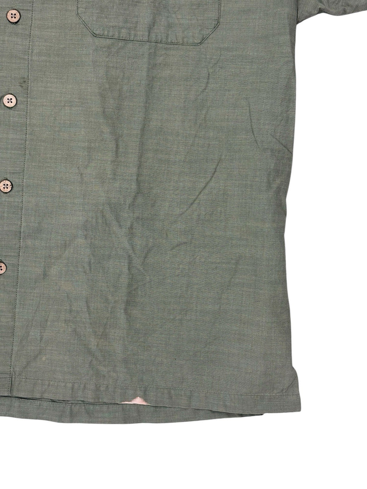 Wrangler Green Short Sleeve Button Up Top XL