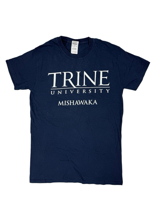 Retro Trine University Mishawaka Blue Cotton Top Small