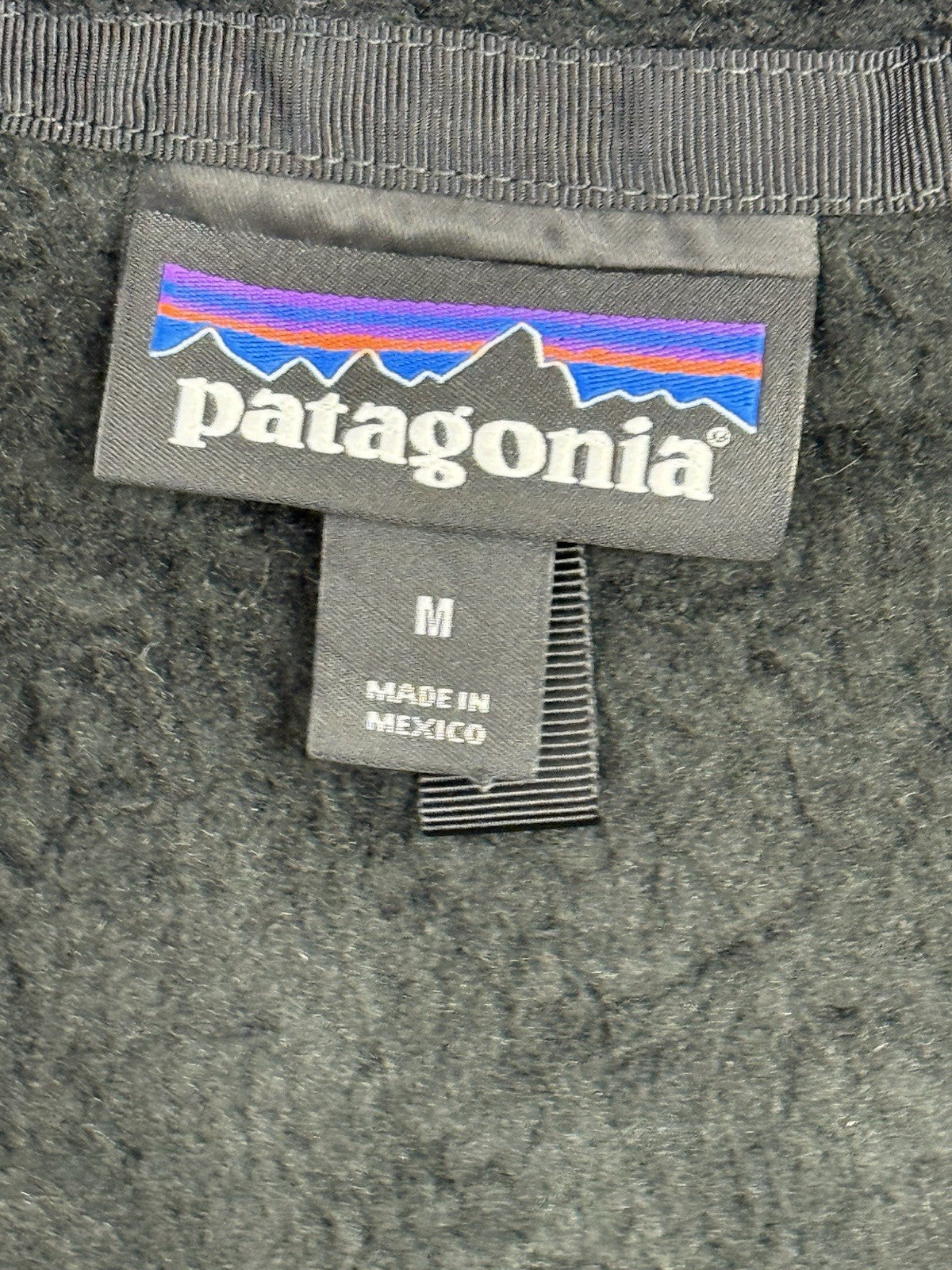 Patagonia Black Micro Pile Retool Fleece Gillet Bodywarmer Medium