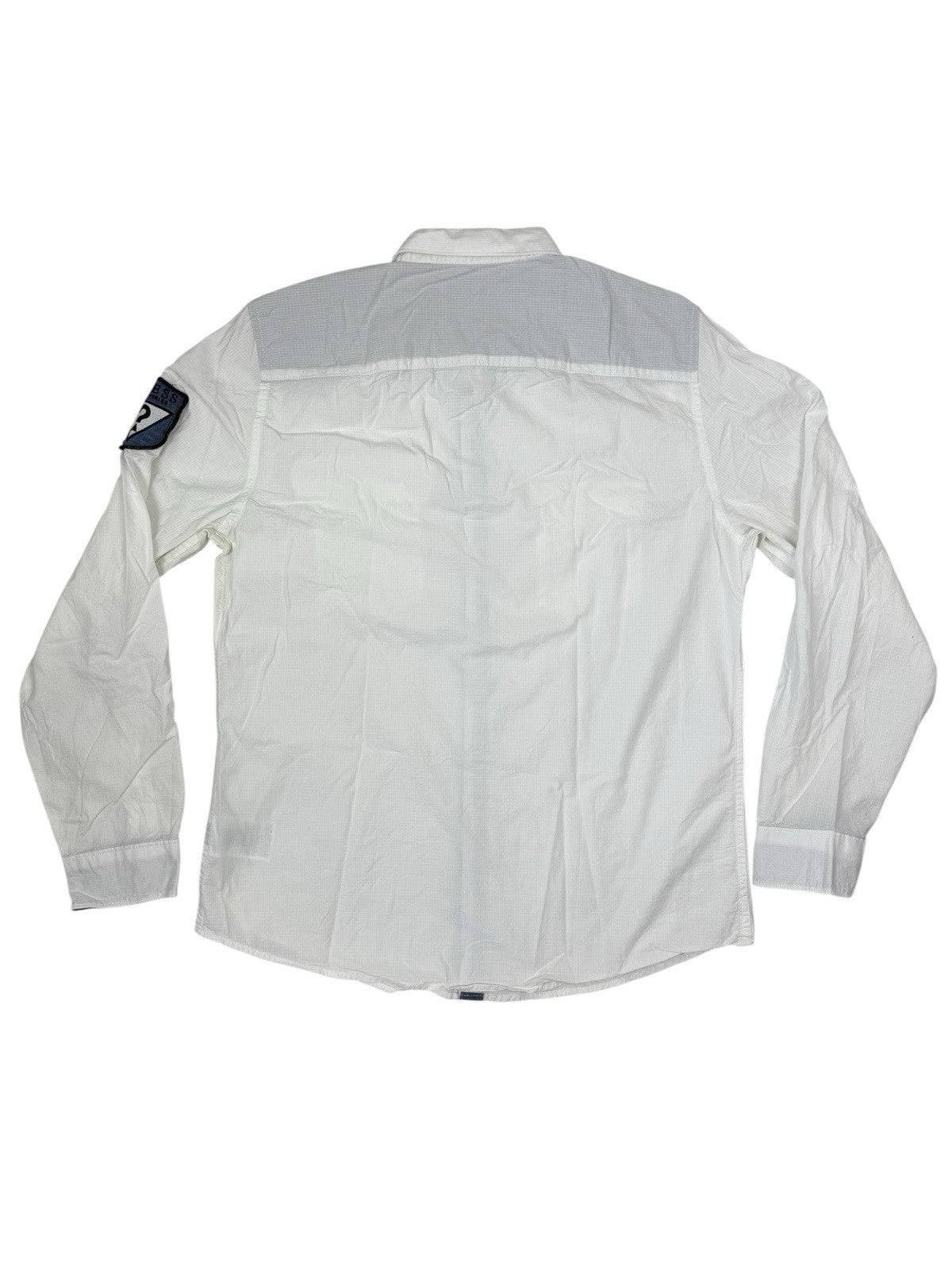 Guess White Regular Fit Collared Shirt Medium