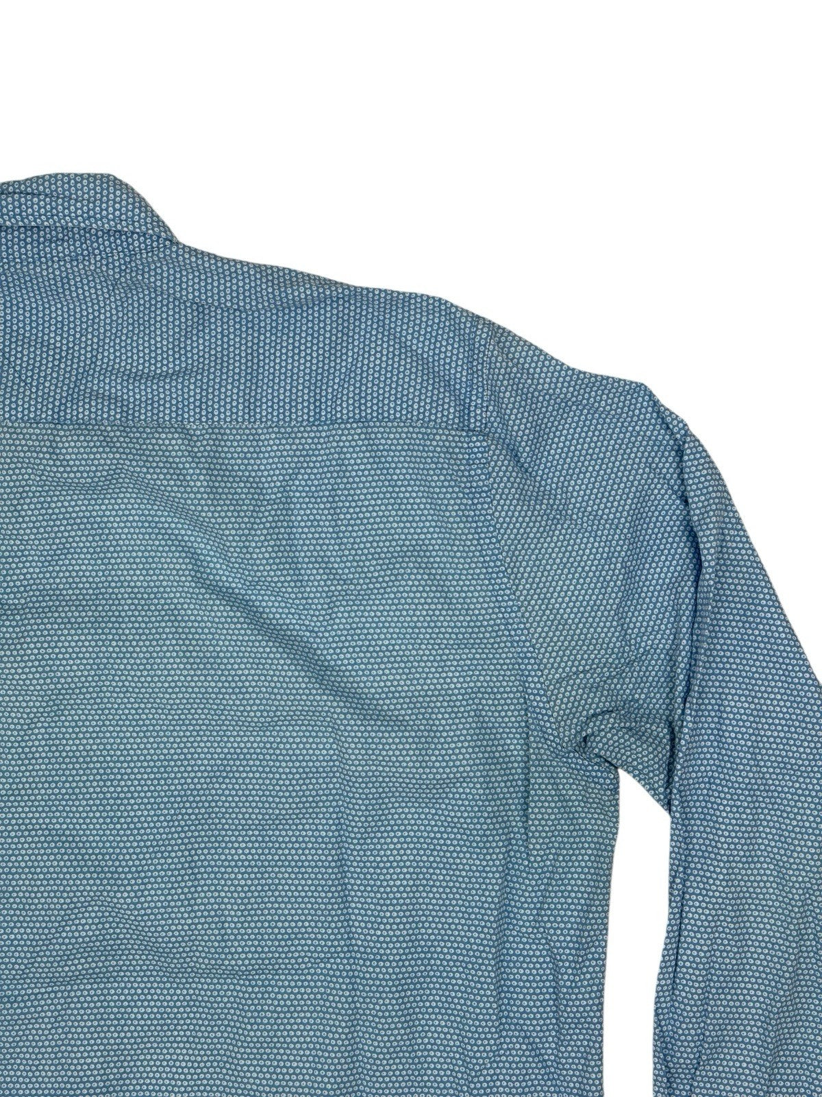Tommy Hilfiger Blue Polka Dot Collared Shirt Large