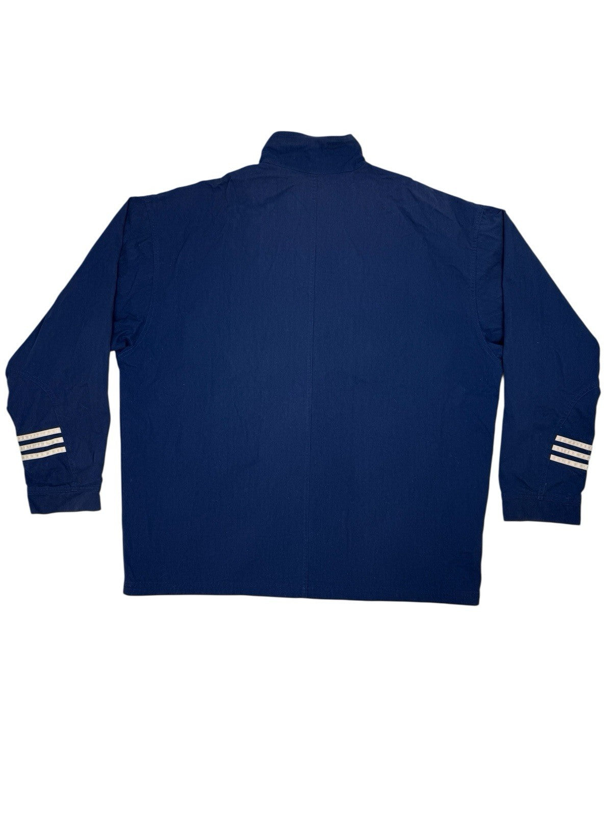 Adidas Vintage Blue Zip Lined Jacket Large