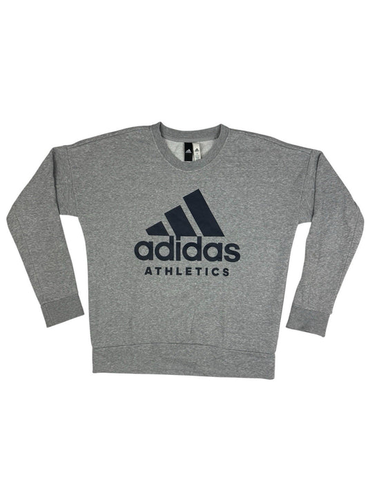 Adidas Grey Big Logo Jumper Medium