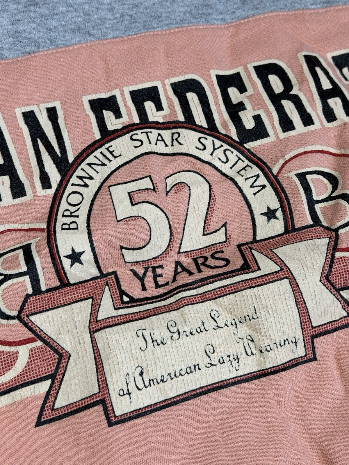 Vintage Peach American Federation Graphic Jumper Large