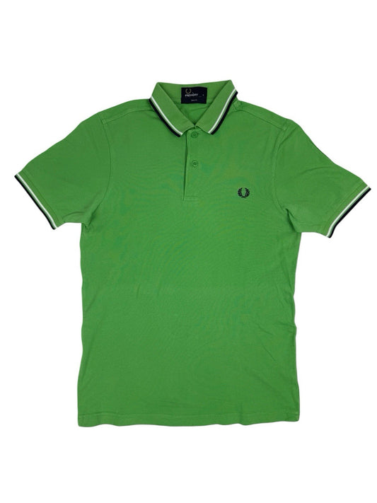 Fred Perry Green Slim Fit Polo Top Small