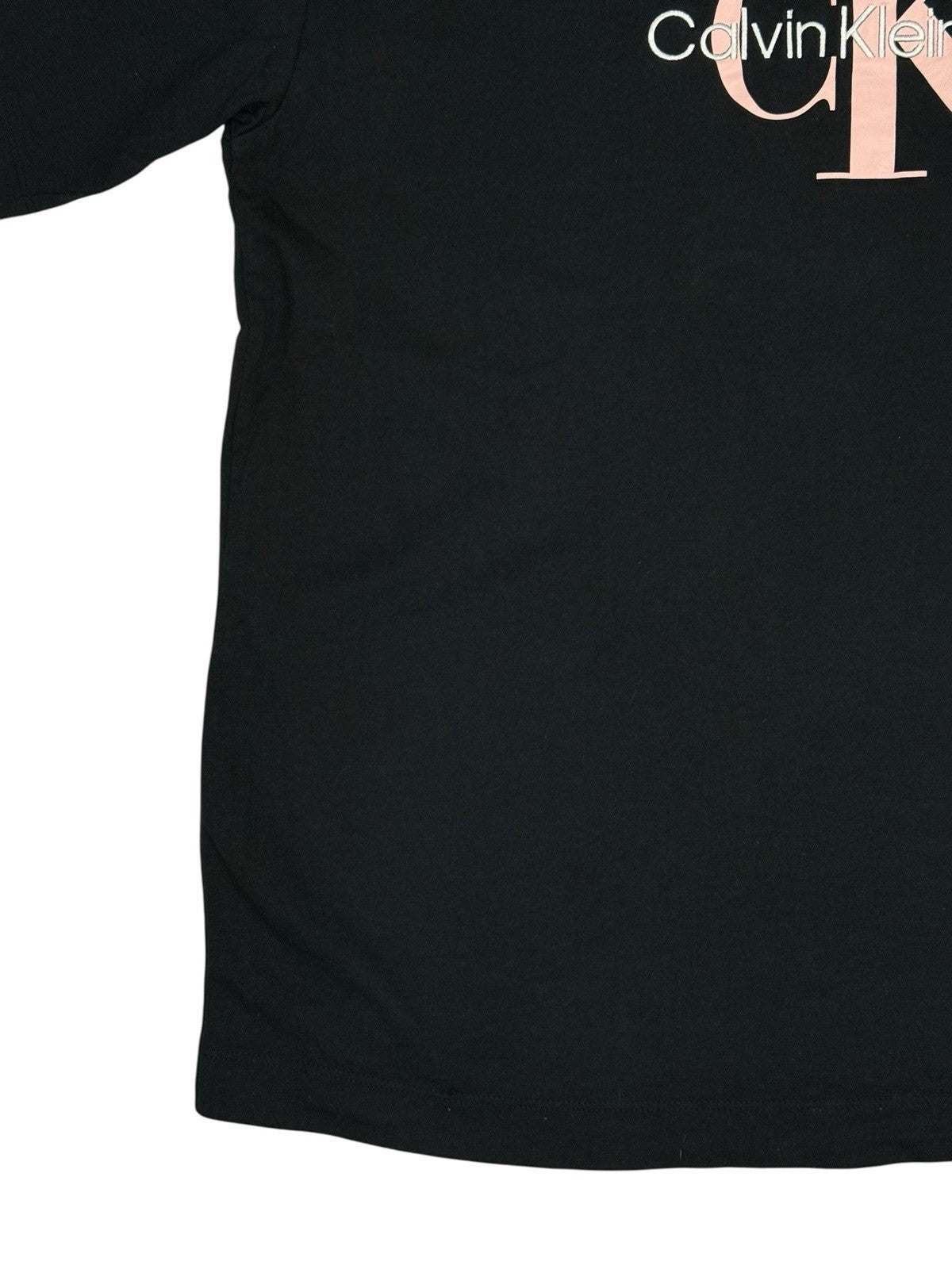 Calvin Klein Black Embroidered Cotton Top XS