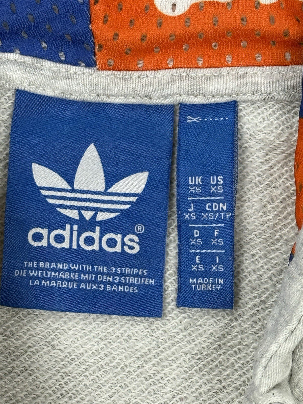 Adidas Grey New York Knicks Zip Hoodie XS