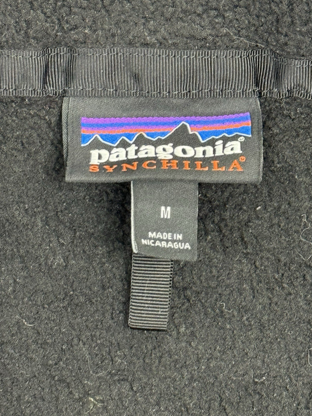 Patagonia Black Synchilla Zip Fleece Jacket Medium