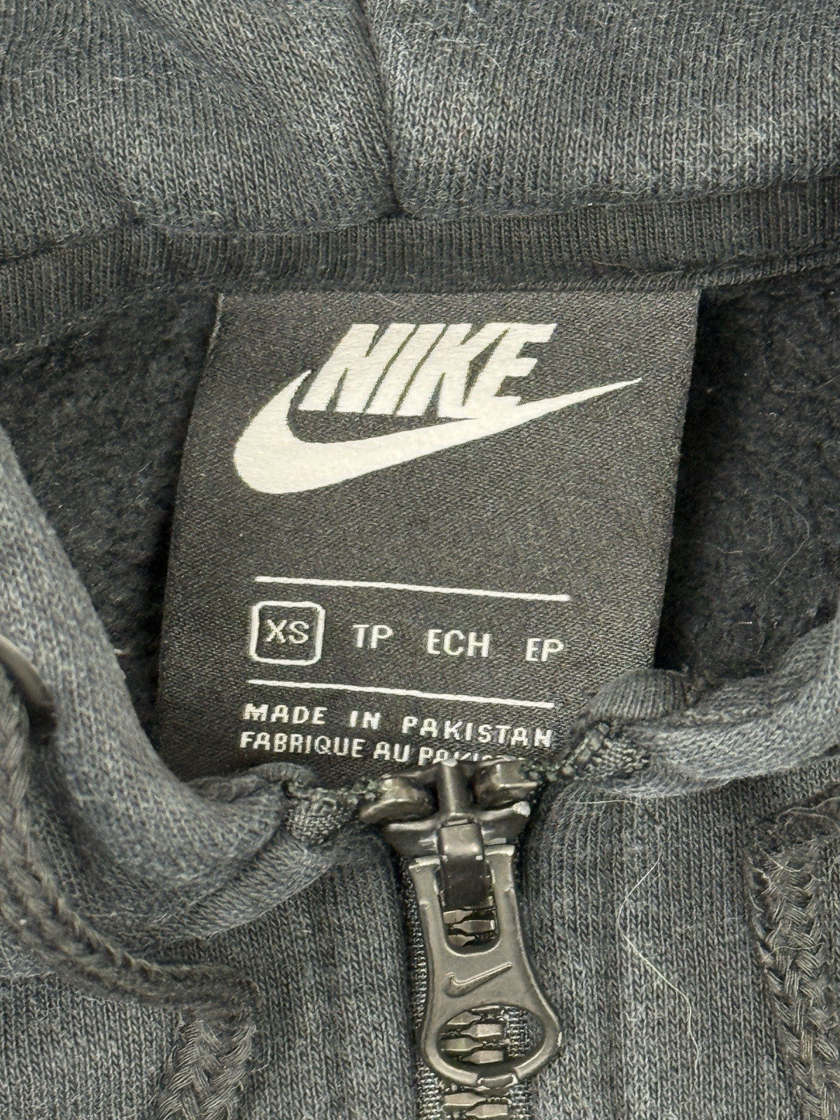 Nike Black Cropped Zip Hoodie Jacket XS