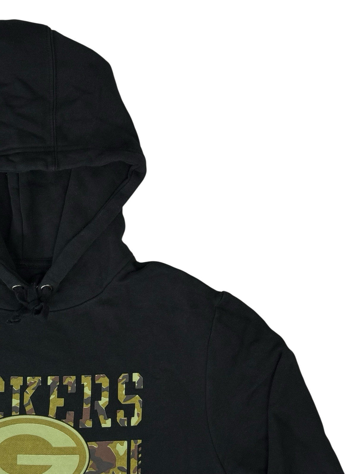 NFL Black Green Bay Packers Camo Print Hoodie Large