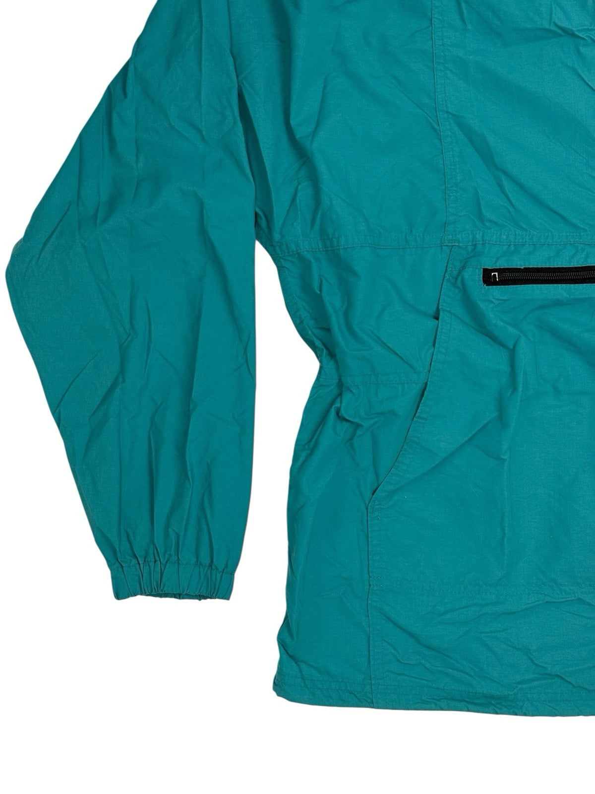 LL Bean Green Retro 1/2 Zip Poncho Medium