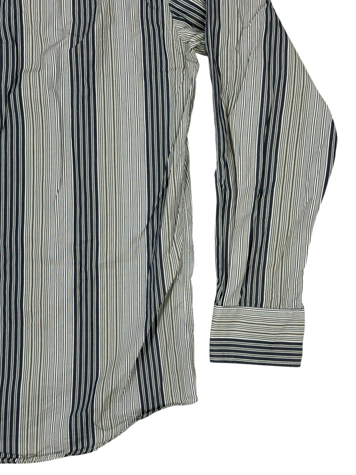 Lacoste Retro Blue Striped Shirt Large