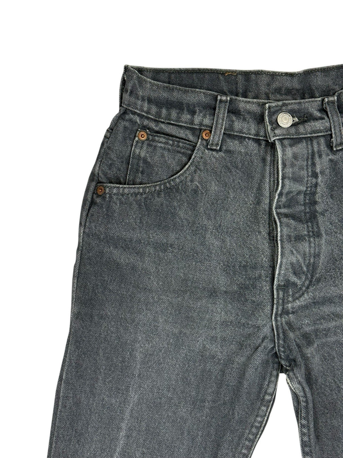 Levi's Grey Denim Tapered Jeans 28W 25L