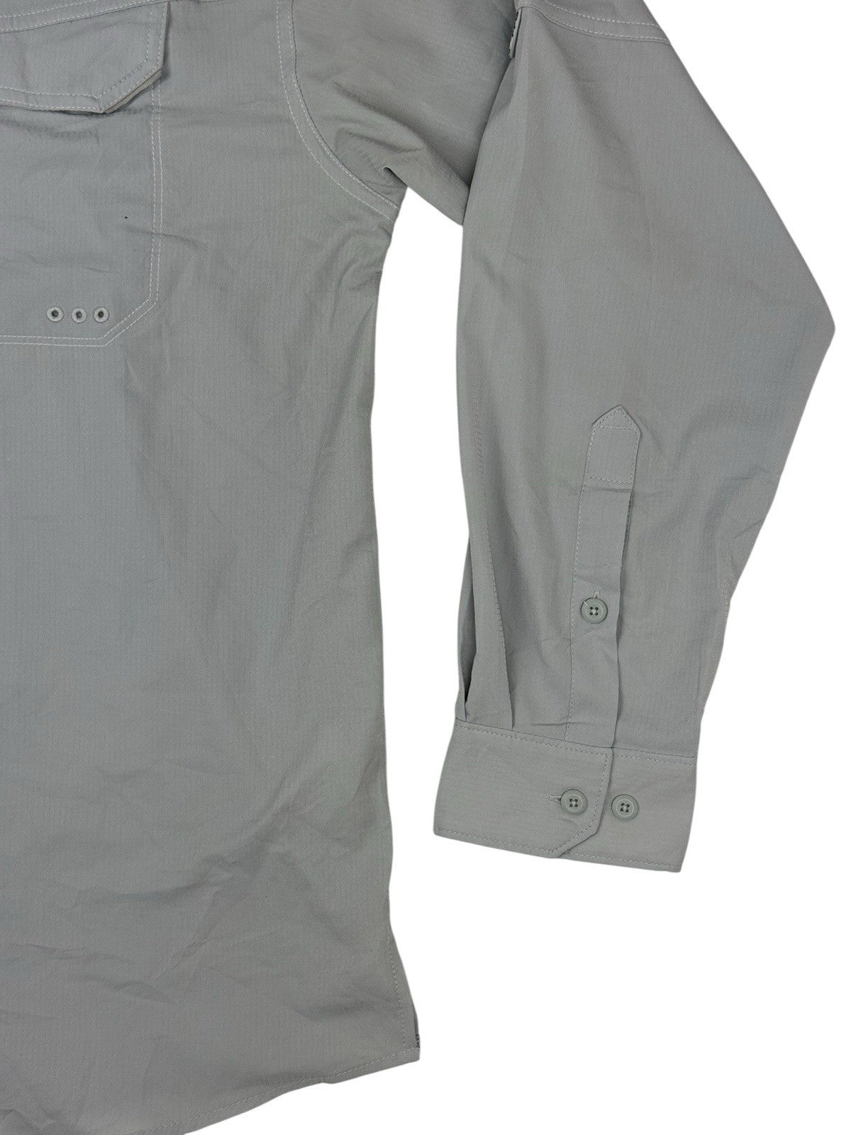 Columbia Grey PFG Polyester Fishing Shirt Large