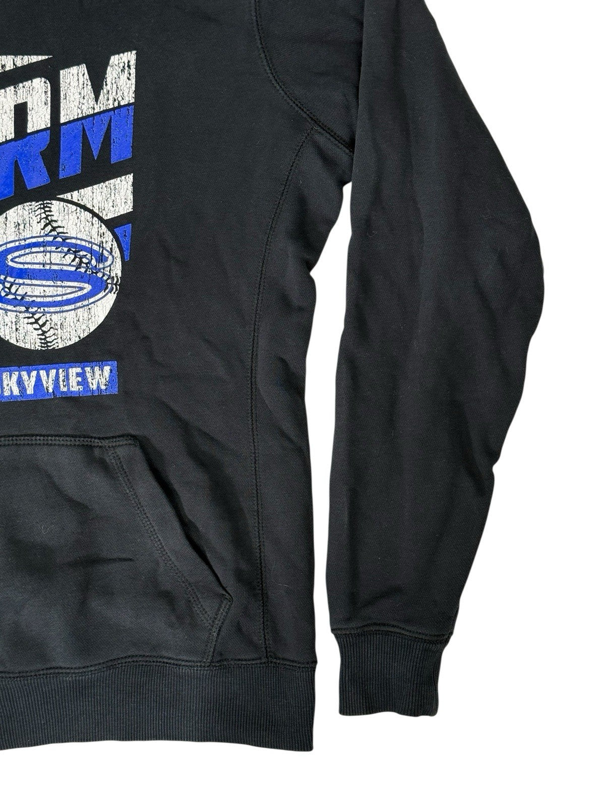 Nike Black Sports Print Hoodie Small