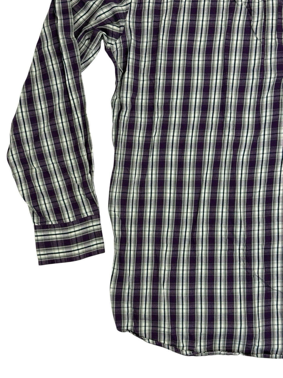 Chaps Purple Plaid Cotton Shirt Small
