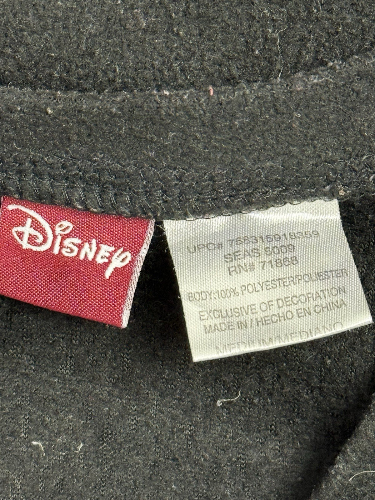 Disney Black Fleece Mickey Jumper Medium
