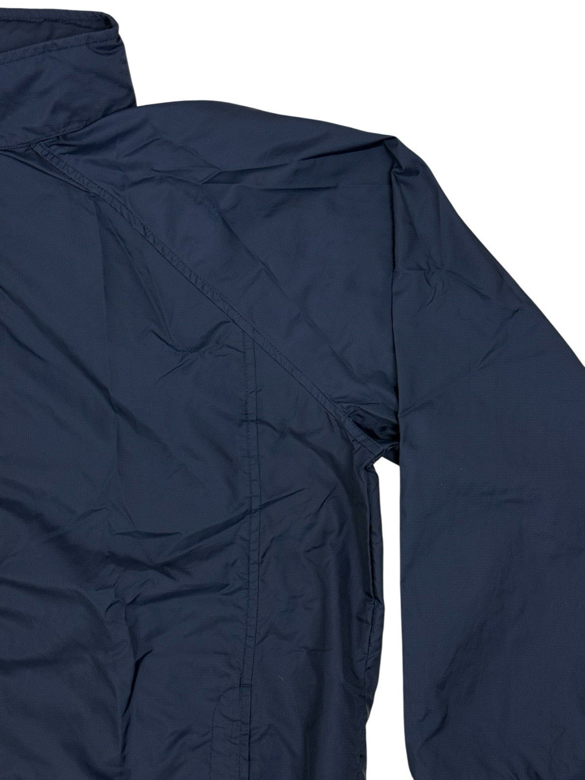 LL Bean Blue Zip Hooded Windbreaker Jacket Large