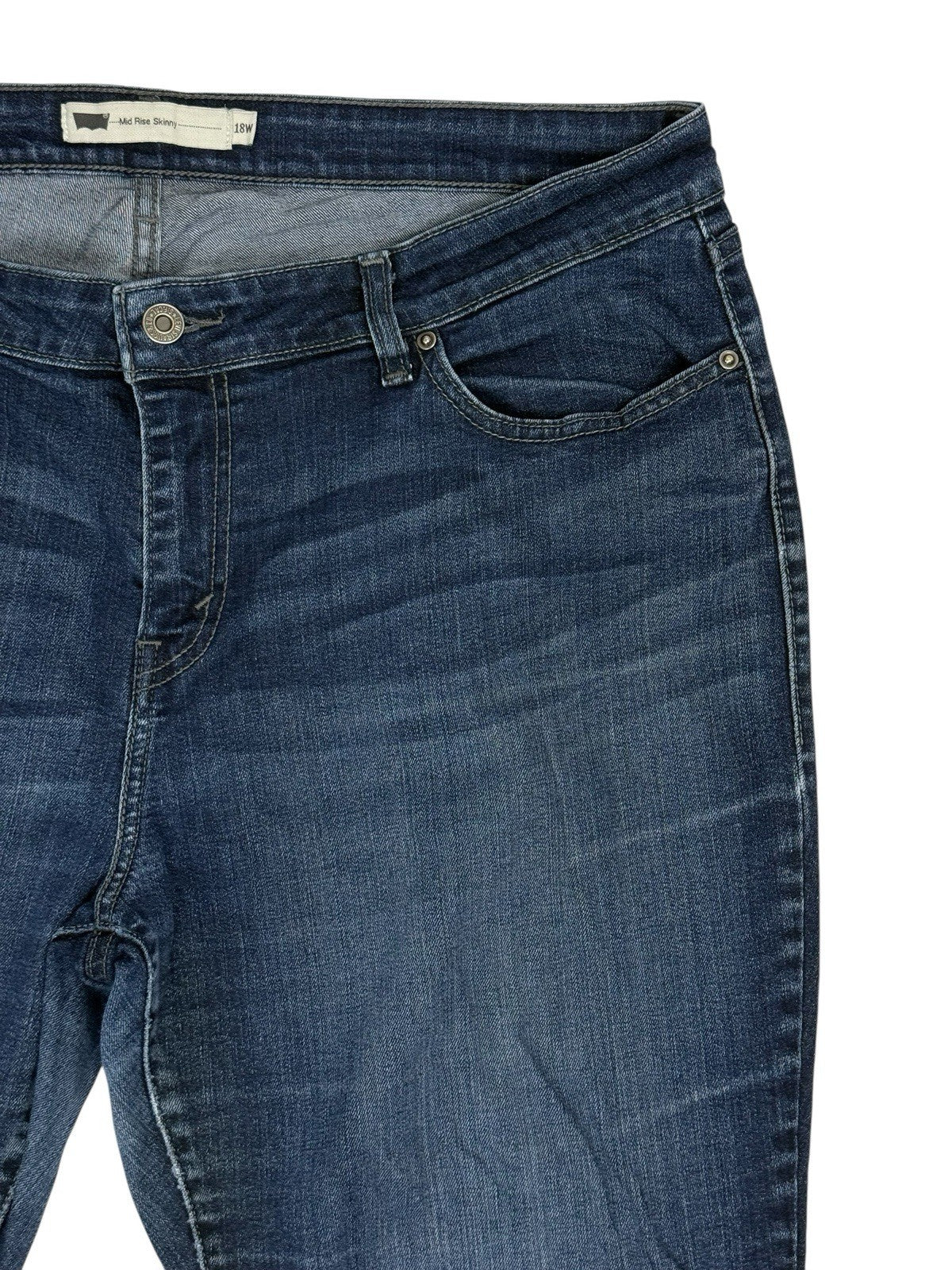 Levi's Blue Mid Rise Skinny Denim Jeans 38W 30L