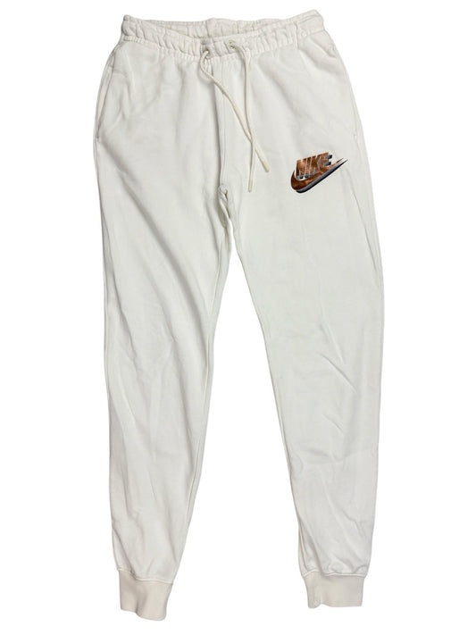 Nike White Cotton Blend Jogger Track Bottoms XS