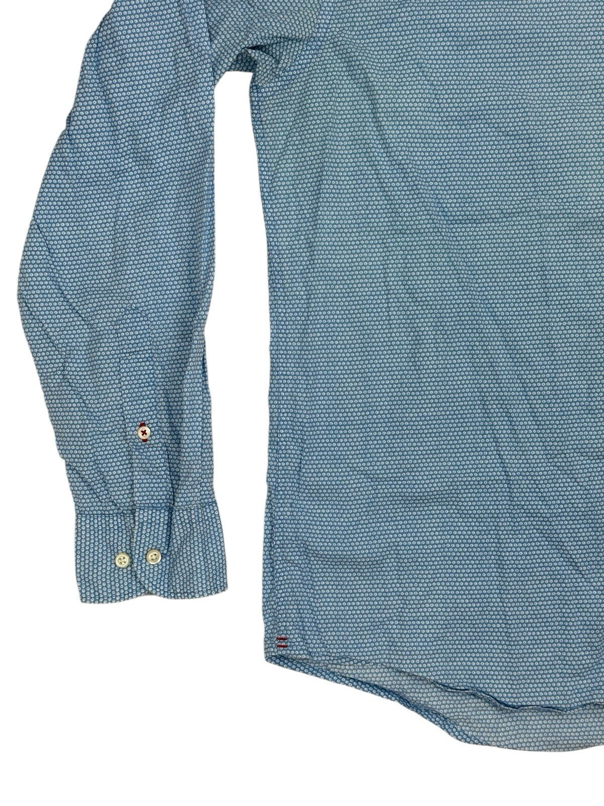 Tommy Hilfiger Blue Polka Dot Collared Shirt Large