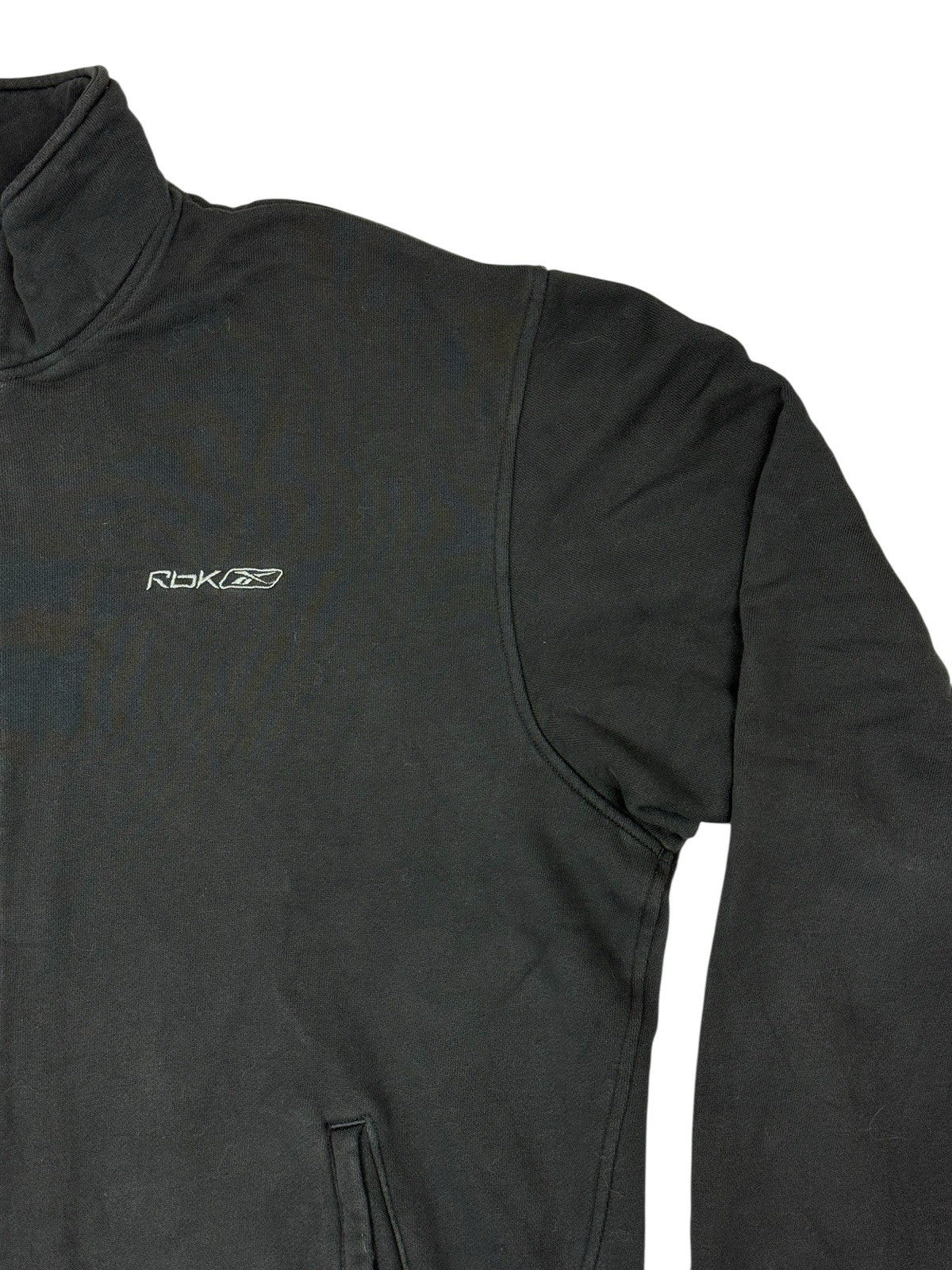Reebok Black Retro Zip Cotton Fleece Lined Jacket XL